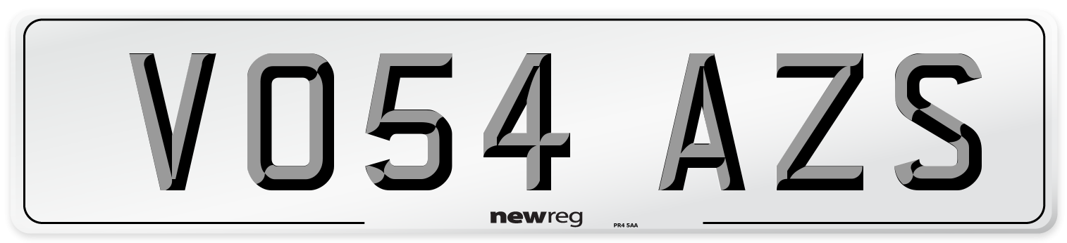 VO54 AZS Number Plate from New Reg